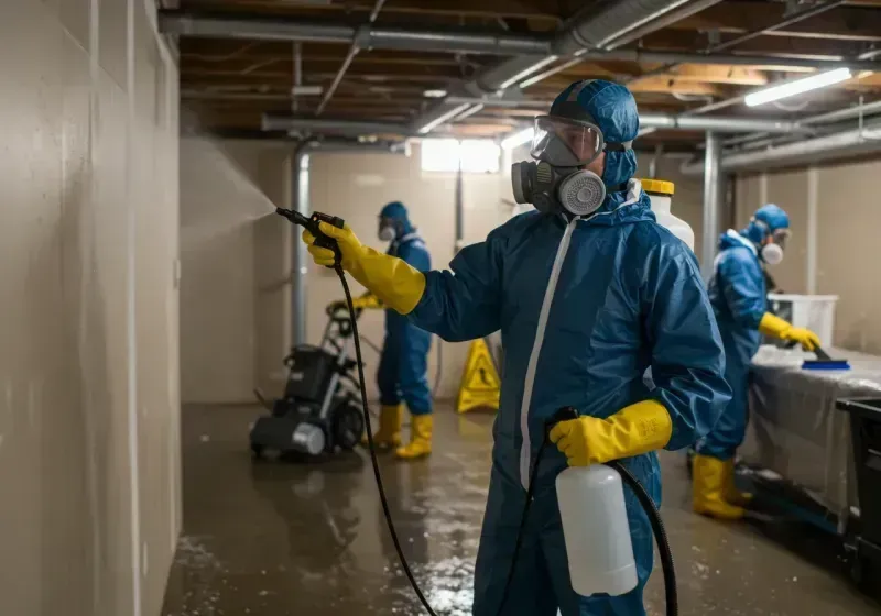 Basement Sanitization and Antimicrobial Treatment process in Norton, OH